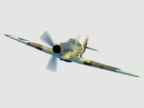 Hawker Hurricane 3D-Modell