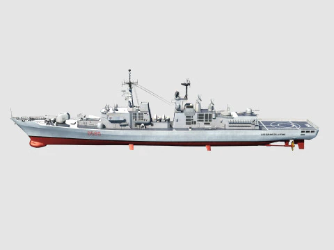 Durand de la Penne-class destroyer 3D Model
