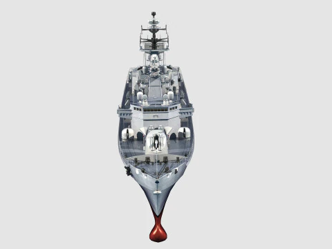 Durand de la Penne-class destroyer 3D Model