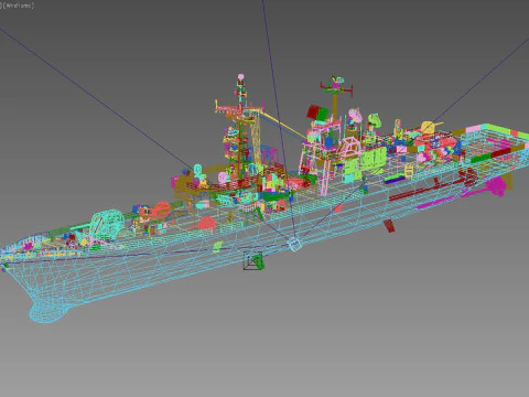 Durand de la Penne-class destroyer 3D Model