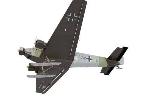 Junkers Ju-52 skies version 3D Model