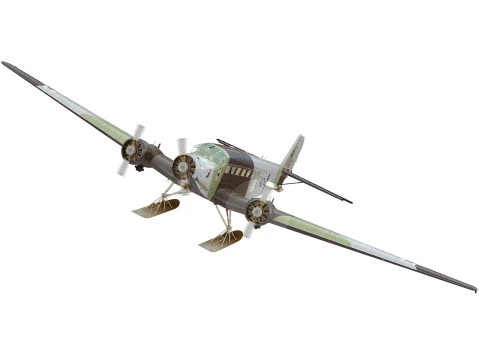 Junkers Ju-52 skies version 3D Model