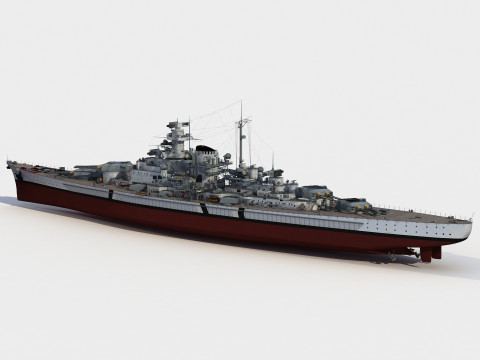 Bismarck Battleship 3Dモデル