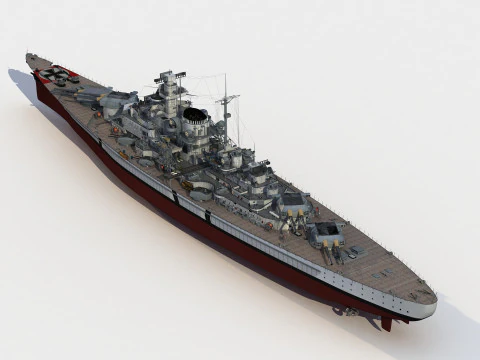 Bismarck Battleship 3D Model