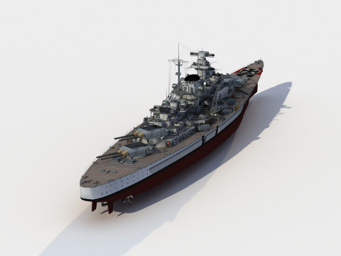 Bismarck Battleship 3Dモデル