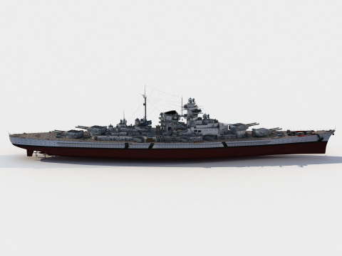 Bismarck Battleship 3Dモデル
