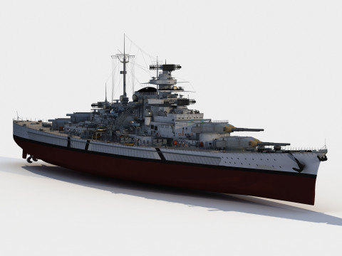 Bismarck Battleship 3Dモデル