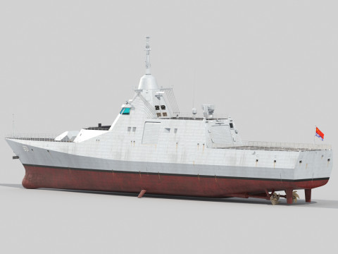Type 057 New corvette stealth prototype 3D 모델