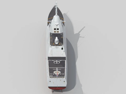 Tipo 057 Novo prot&oacute;tipo furtivo de corveta Modelo 3D