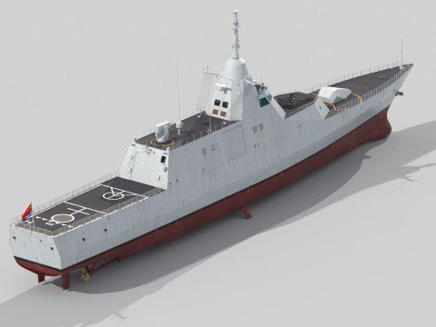 Type 057 New corvette stealth prototype 3D 모델