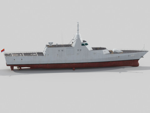 Type 057 New corvette stealth prototype 3D 모델