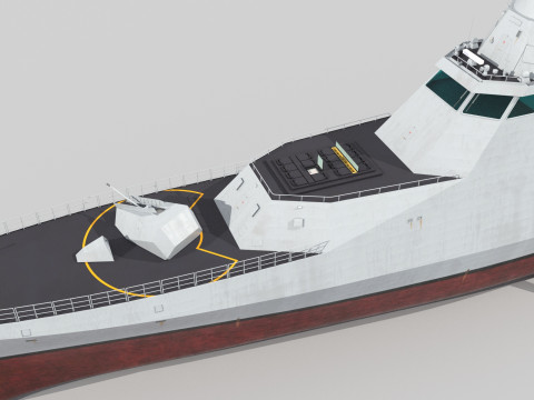 Type 057 New corvette stealth prototype 3D 모델
