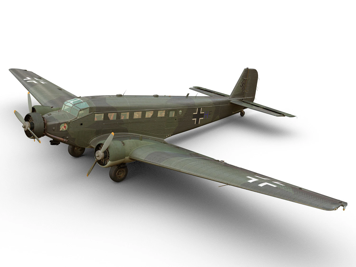 Junkers Ju-52 Modello 3D .c4d .max .obj .3ds .fbx .stl .blend 