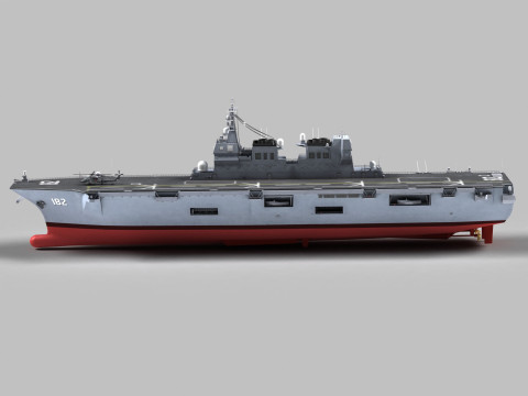 DDH-182 Ise Hyuga class 3D Model