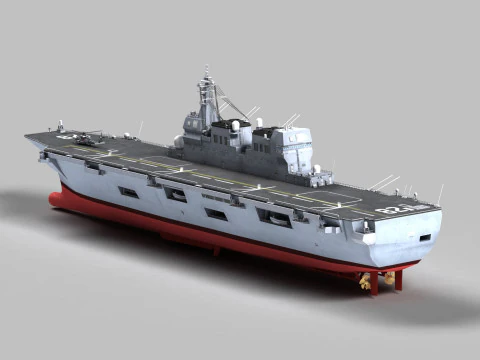 DDH-182 Ise Hyuga class 3D Model