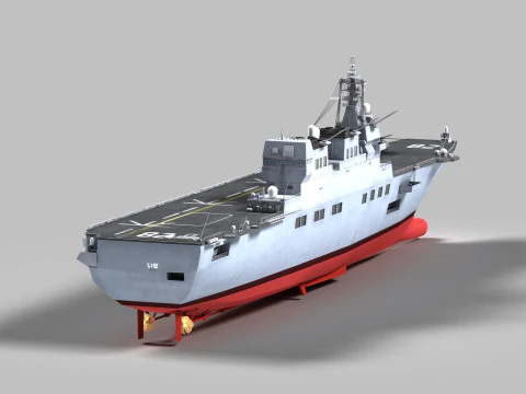 DDH-182 Ise Hyuga class 3D Model