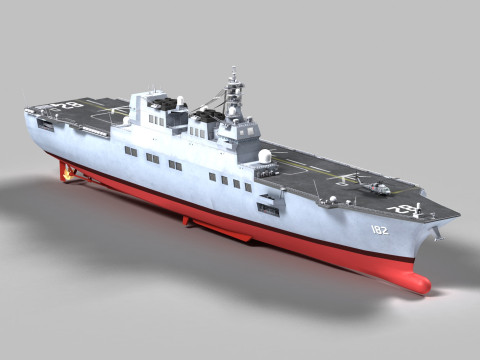 DDH-182 Ise Hyuga class 3D Model