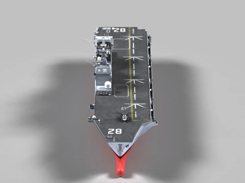 DDH-182 Ise Hyuga class 3D Model