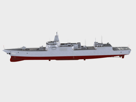 Nanchang 101 Type 055 Renhai Class Destroyer 3D Модель