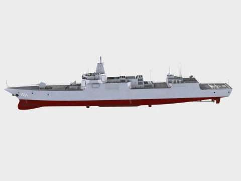 Nanchang 101 Type 055 Renhai Class Destroyer 3D Model