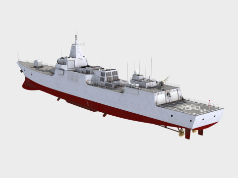 Nanchang 101 Type 055 Renhai Class Destroyer 3D Модель