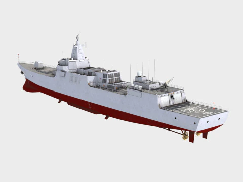 Nanchang 101 Type 055 Renhai Class Destroyer 3D Model