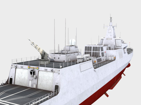 Nanchang 101 Type 055 Renhai Class Destroyer 3D Модель