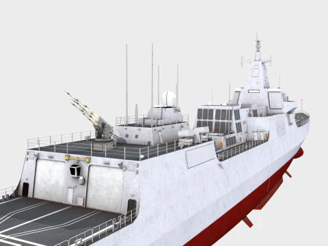 Nanchang 101 Type 055 Renhai Class Destroyer 3D Model