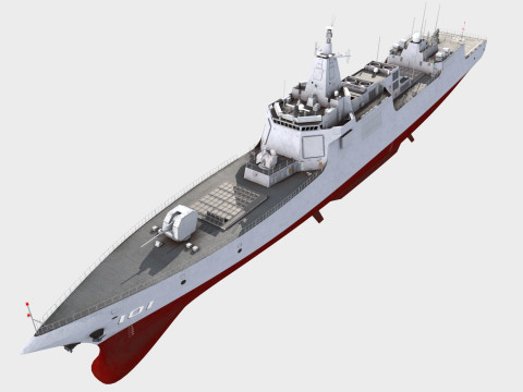 Nanchang 101 Type 055 Renhai Class Destroyer 3D Модель