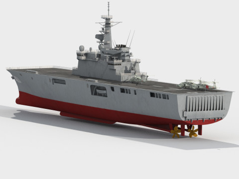 Osumi class tank landing ship Modello 3D