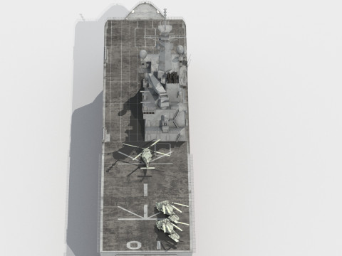 Osumi class tank landing ship Modello 3D