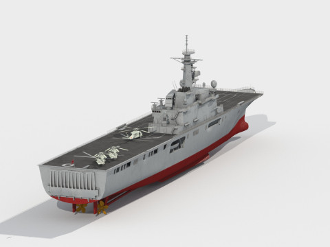 Osumi class tank landing ship Modello 3D