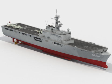Osumi class tank landing ship Modello 3D
