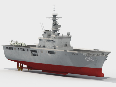 Osumi class tank landing ship Modello 3D