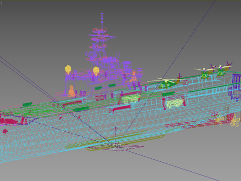 Osumi class tank landing ship Modello 3D