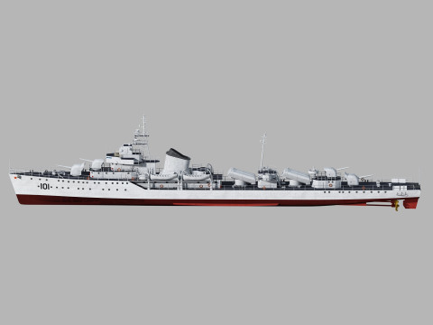 Anshan class destroyer 3D मॉडल