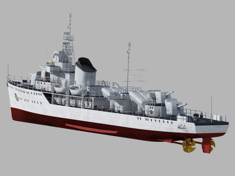 Anshan class destroyer 3D मॉडल