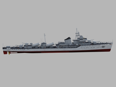 Anshan class destroyer 3D मॉडल