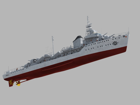 Anshan class destroyer 3D मॉडल