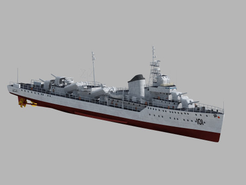 Anshan class destroyer 3D मॉडल