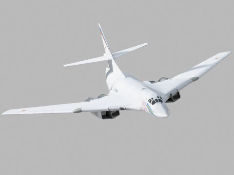Tupolev Tu-160 Swan - Blackjack 3D Model