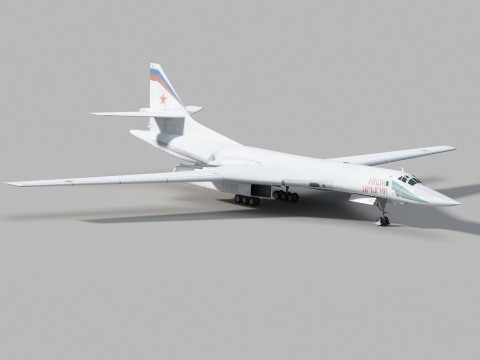 Tupolev Tu-160 Swan - Blackjack 3D 模型