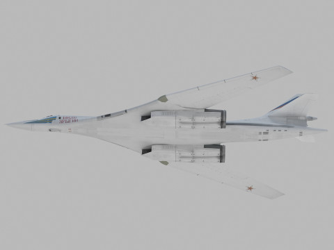 Tupolev Tu-160 Swan - Blackjack 3D 模型