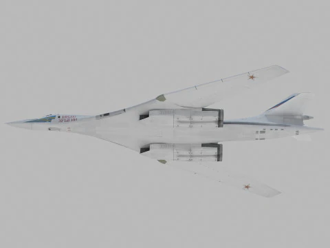 Tupolev Tu-160 Swan - Blackjack 3D Model