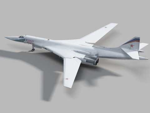 Tupolev Tu-160 Swan - Blackjack 3D 模型