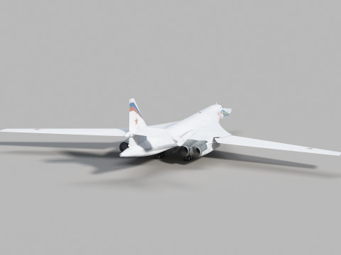 Tupolev Tu-160 Swan - Blackjack 3D 模型