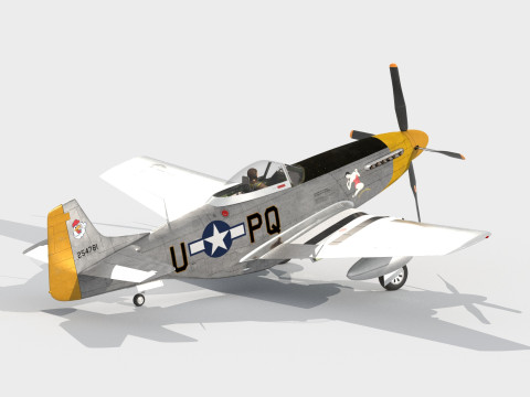 North American P-51 Mustang Model 3D