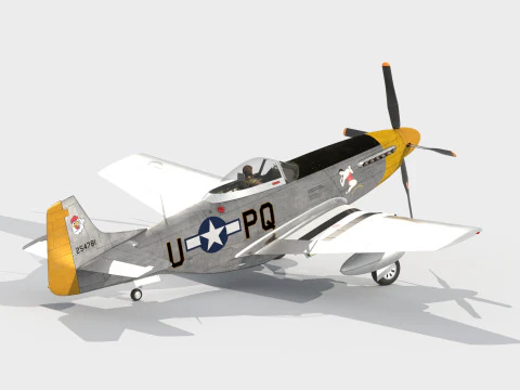 P-51 Mustang nordamericano Modello 3D