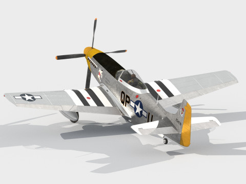 North American P-51 Mustang Model 3D