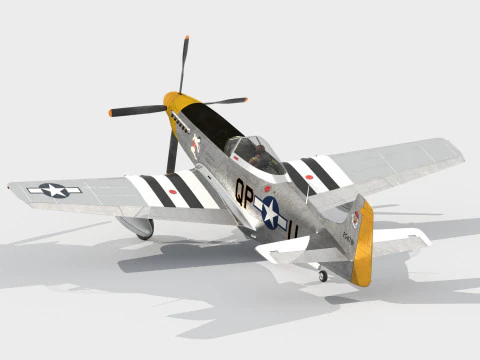 P-51 Mustang nordamericano Modello 3D